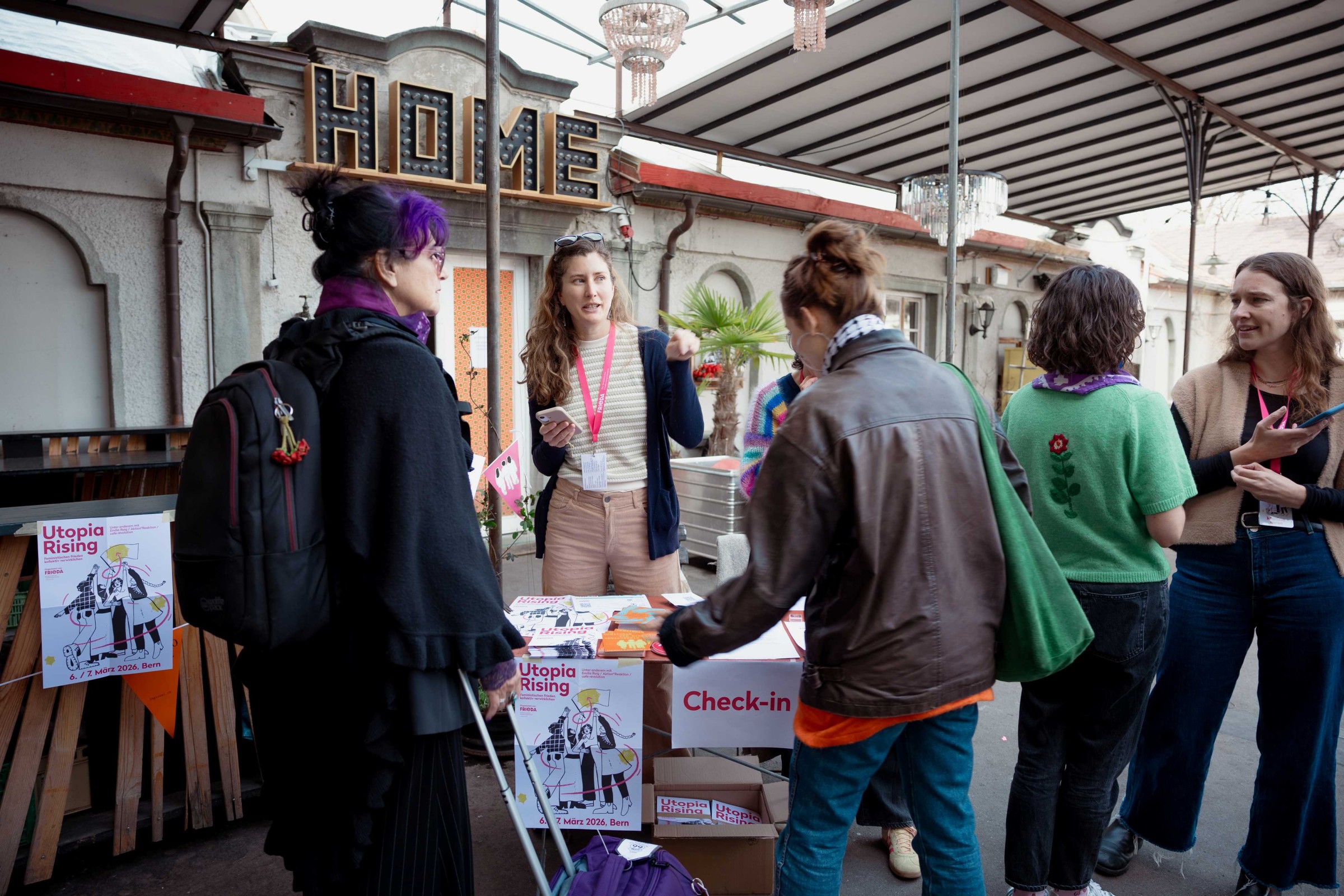 Check-in in der Heitere Fahne. Bild: Livia Walker.