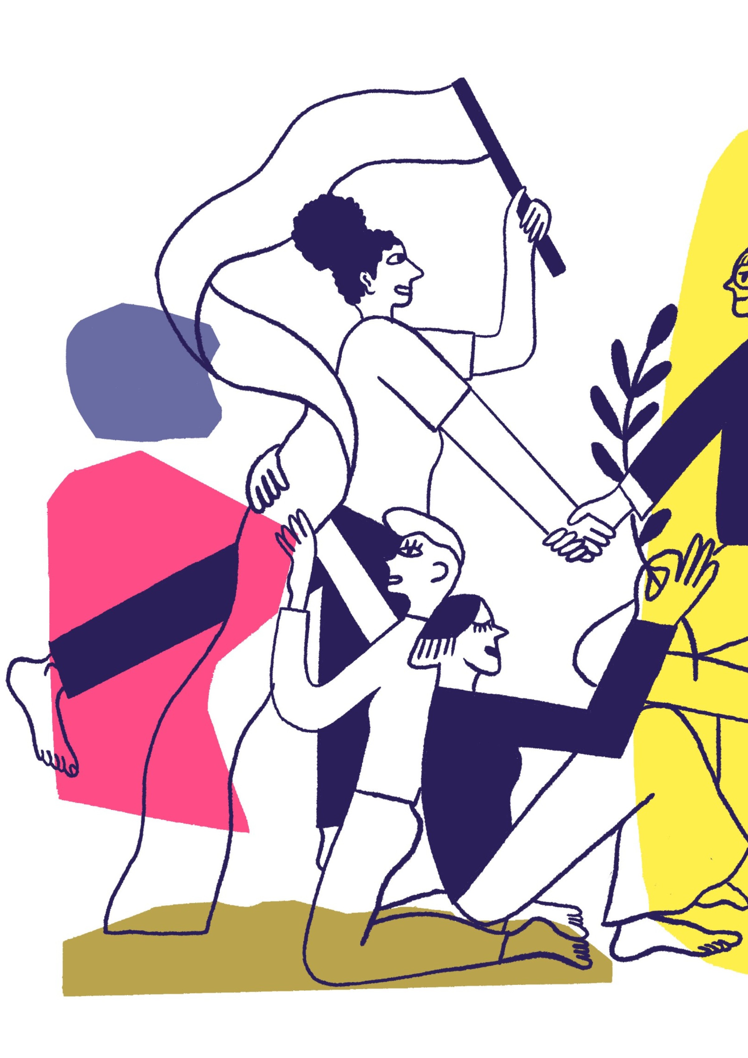 Illsutration von Frieda zur feministischen Friedenspolitik