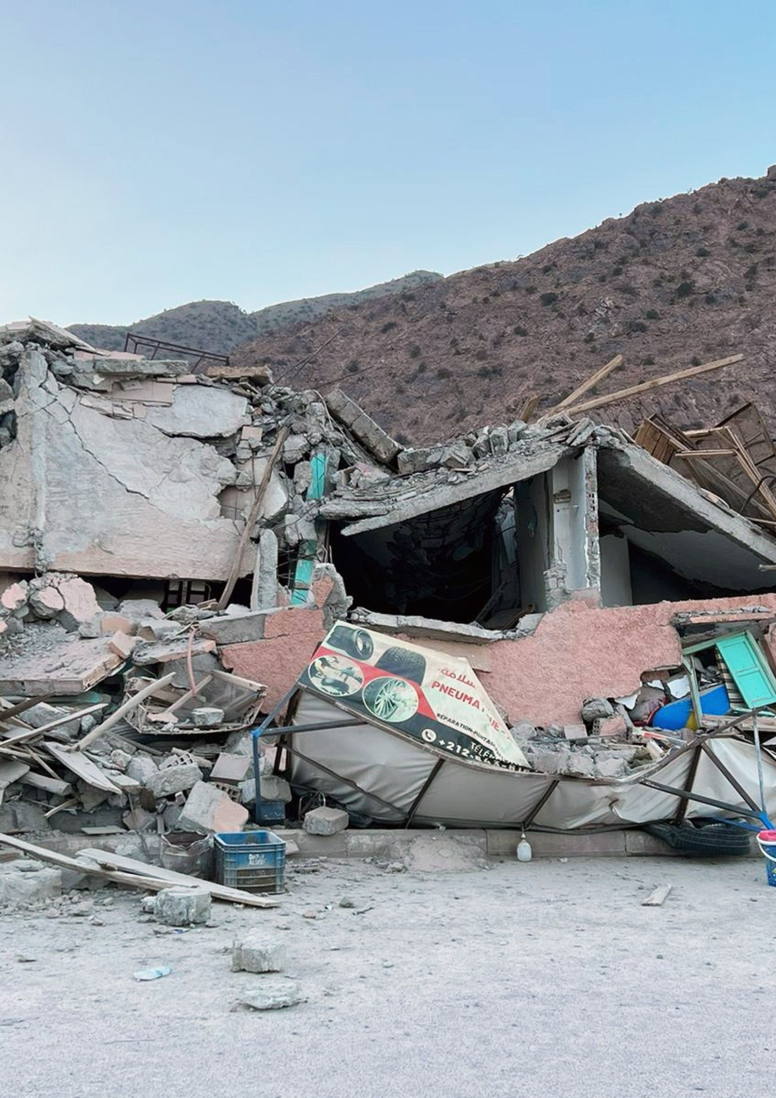 Erdbeben in Marokko 2023: Zerstörtes Haus.