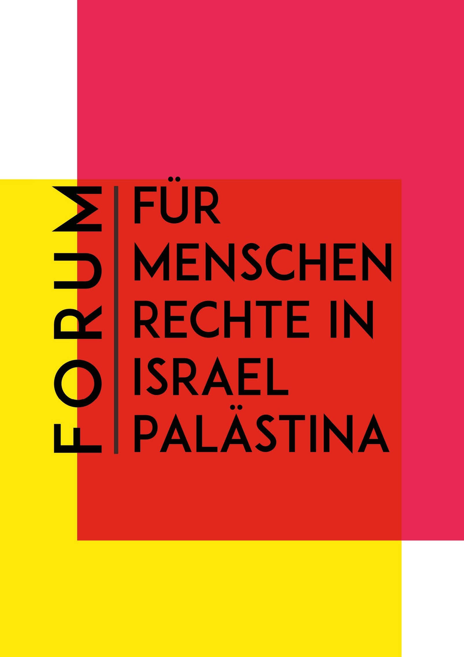 Logo des Forum für Menschenrechte Israel/Palästina mit Farbfilter.