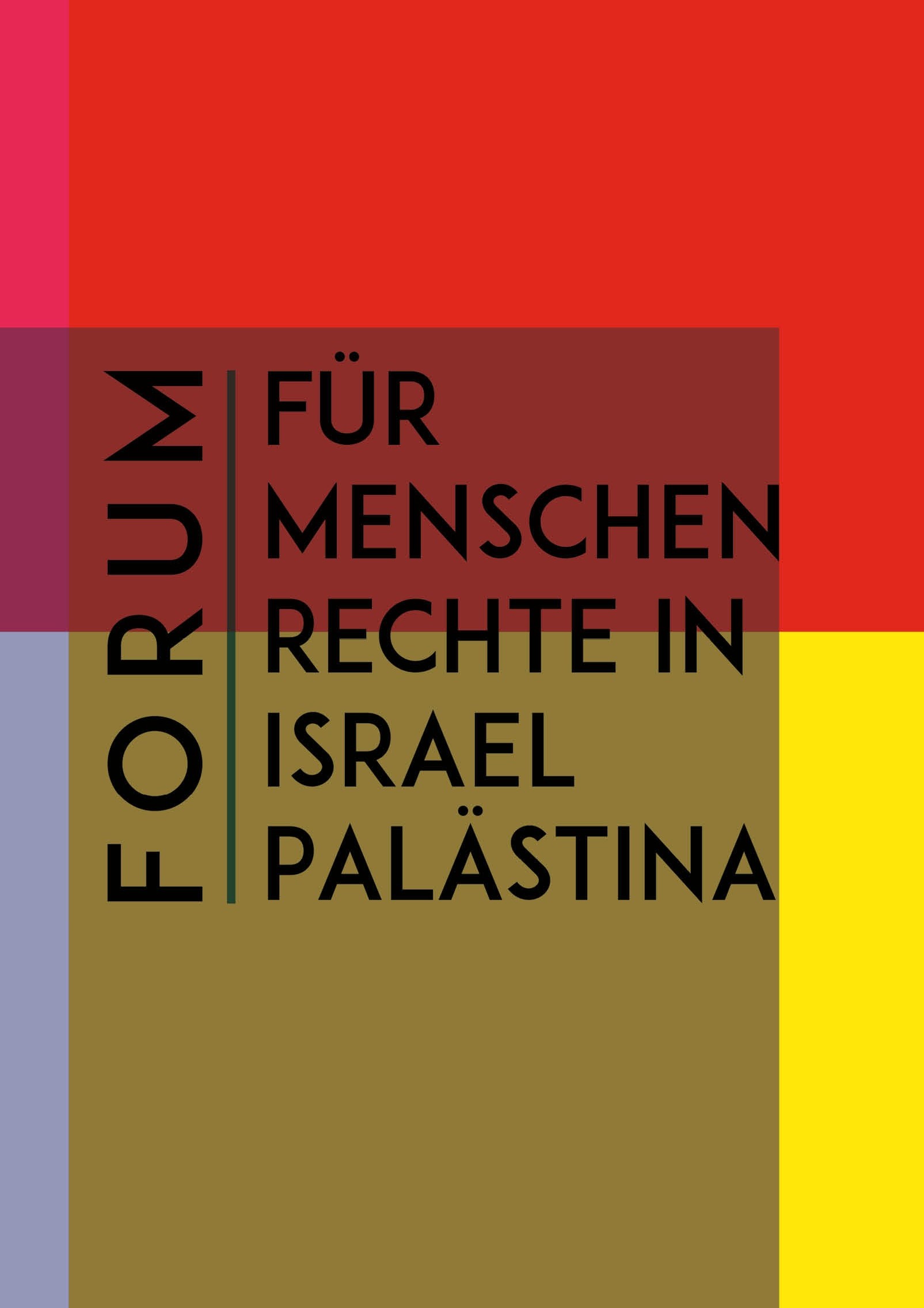 Logo des Forum für Menschenrechte Israel/Palästina mit Farbfilter.
